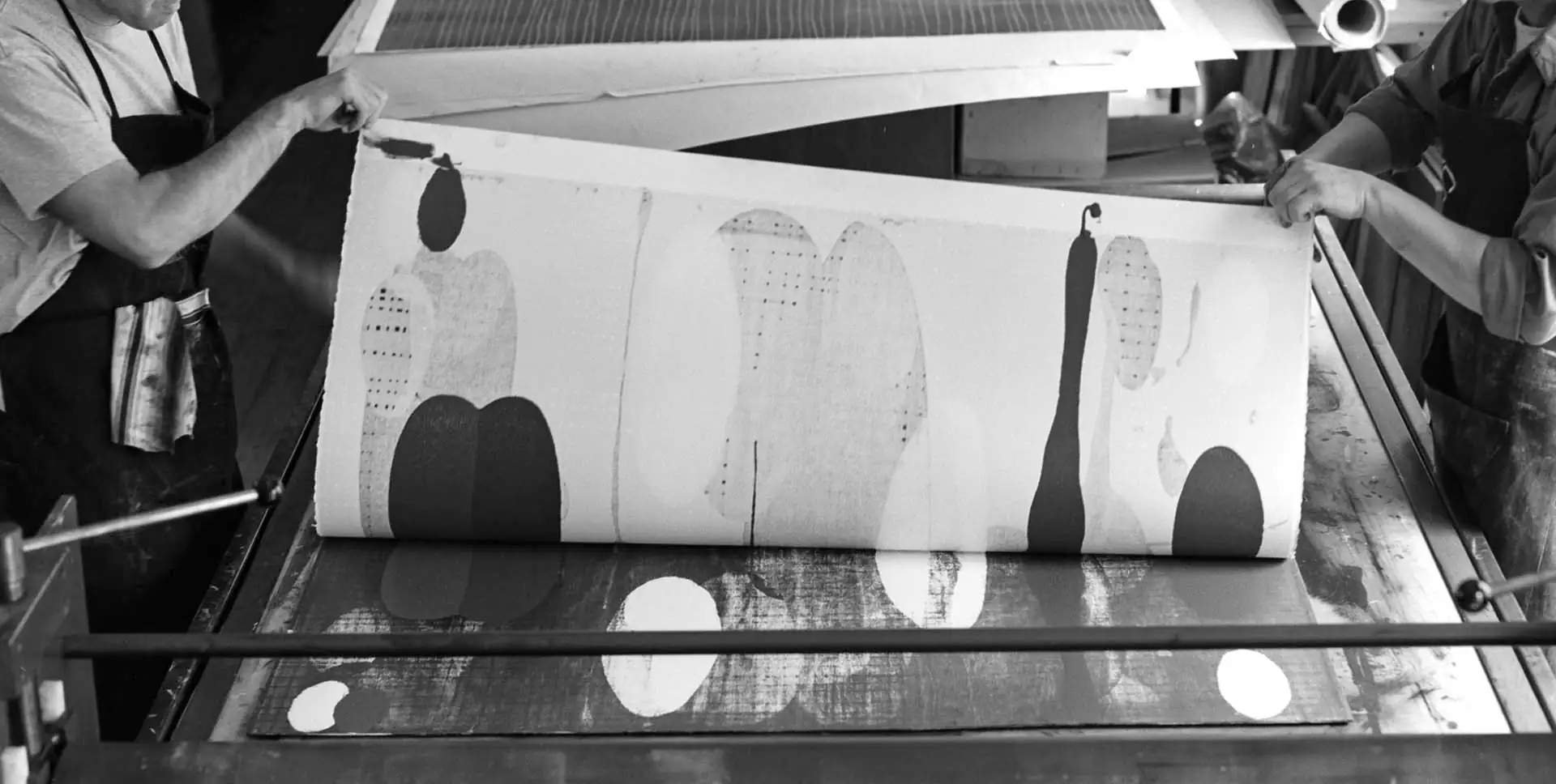 David Band in the studio at the printing press