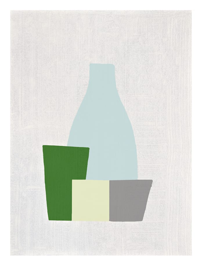 Still Life (light-blue bottle), 2026. Art print by David Band, reproduced from the 2009 Small Hours exhibition on Hahnemühle paper. Edition of 30 Paper size: 41.0 x 29.7 cm Image size: 36.0 x 26.7 cm