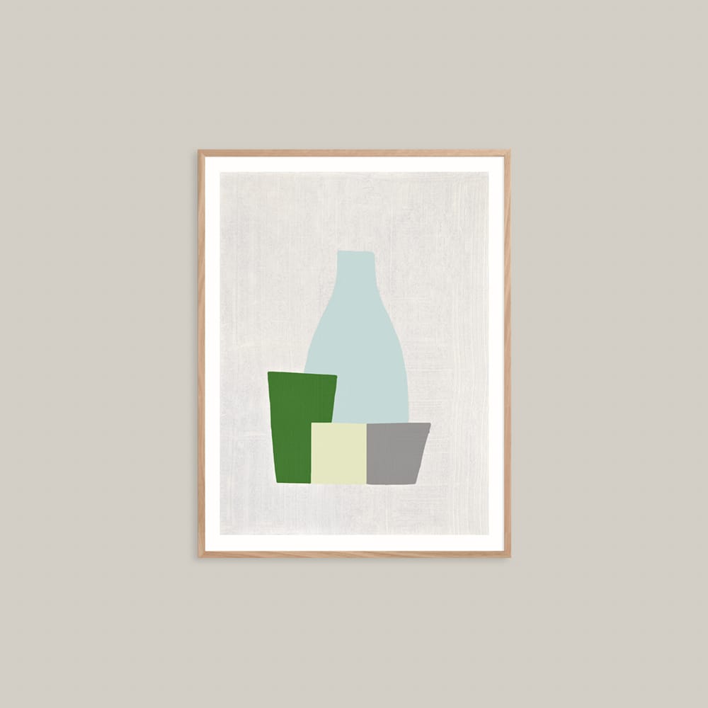 David Band - Still Life (light blue bottle) limited edtion print in frame