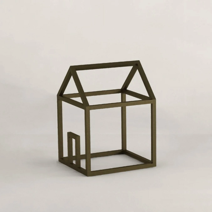 David Band Bronzed House sculpture